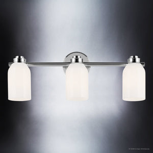 Urban Ambiance - Bath Light - UKC20479 Modern Indoor Bath Light, 9''H x 24.25''W x 5.5''Dep, Chrome Finish, Inverly Collection - 