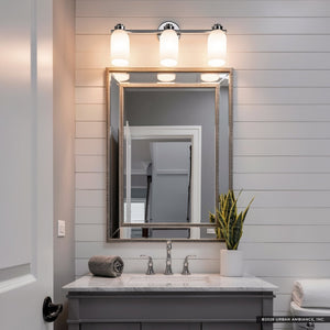 Urban Ambiance - Bath Light - UKC20479 Modern Indoor Bath Light, 9''H x 24.25''W x 5.5''Dep, Chrome Finish, Inverly Collection - 