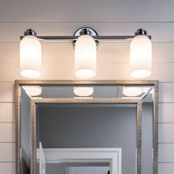 Urban Ambiance - Bath Light - UKC20479 Modern Indoor Bath Light, 9''H x 24.25''W x 5.5''Dep, Chrome Finish, Inverly Collection - 