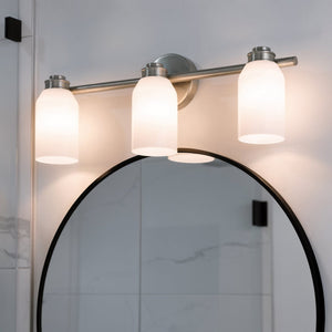 Urban Ambiance - Bath Light - UKC20481 Modern Indoor Bath Light, 9''H x 24.25''W x 5.5''Dep, Brushed Nickel Finish, Inverly Collection - 