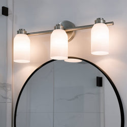 Urban Ambiance - Bath Light - UKC20481 Modern Indoor Bath Light, 9''H x 24.25''W x 5.5''Dep, Brushed Nickel Finish, Inverly Collection - 