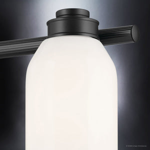 Urban Ambiance - Bath Light - UKC20482 Modern Indoor Bath Light, 9''H x 32''W x 5.5''Dep, Black Finish, Inverly Collection - 