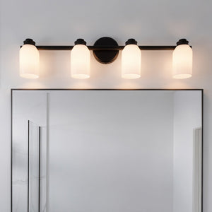 Urban Ambiance - Bath Light - UKC20482 Modern Indoor Bath Light, 9''H x 32''W x 5.5''Dep, Black Finish, Inverly Collection - 