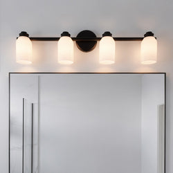 Urban Ambiance - Bath Light - UKC20482 Modern Indoor Bath Light, 9''H x 32''W x 5.5''Dep, Black Finish, Inverly Collection - 