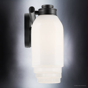 Urban Ambiance - Bath Light - UKC20482 Modern Indoor Bath Light, 9''H x 32''W x 5.5''Dep, Black Finish, Inverly Collection - 