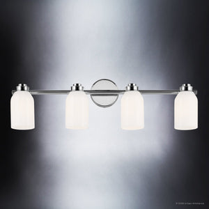 Urban Ambiance - Bath Light - UKC20483 Modern Indoor Bath Light, 9''H x 32''W x 5.5''Dep, Chrome Finish, Inverly Collection - 
