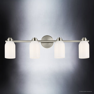 Urban Ambiance - Bath Light - UKC20485 Modern Indoor Bath Light, 9''H x 32''W x 5.5''Dep, Brushed Nickel Finish, Inverly Collection - 