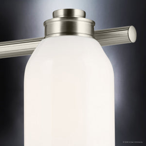 Urban Ambiance - Bath Light - UKC20485 Modern Indoor Bath Light, 9''H x 32''W x 5.5''Dep, Brushed Nickel Finish, Inverly Collection - 