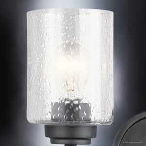 Urban Ambiance - Bath Light - UKC20500 Industrial Indoor Bath Light, 9.25''H x 13''W x 6.5''Dep, Black Finish, Ravencourt Collection - 
