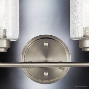 Urban Ambiance - Bath Light - UKC20502 Industrial Indoor Bath Light, 9.25''H x 13''W x 6.5''Dep, Brushed Nickel Finish, Ravencourt Collection - 