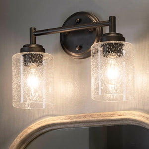 Urban Ambiance - Bath Light - UKC20503 Industrial Indoor Bath Light, 9.25''H x 13''W x 6.5''Dep, Olde Bronze Finish, Ravencourt Collection - 