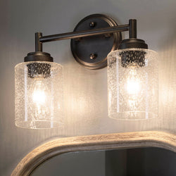 Urban Ambiance - Bath Light - UKC20503 Industrial Indoor Bath Light, 9.25''H x 13''W x 6.5''Dep, Olde Bronze Finish, Ravencourt Collection - 