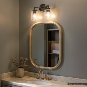 Urban Ambiance - Bath Light - UKC20503 Industrial Indoor Bath Light, 9.25''H x 13''W x 6.5''Dep, Olde Bronze Finish, Ravencourt Collection - 