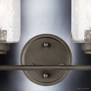 Urban Ambiance - Bath Light - UKC20503 Industrial Indoor Bath Light, 9.25''H x 13''W x 6.5''Dep, Olde Bronze Finish, Ravencourt Collection - 