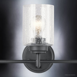 Urban Ambiance - Bath Light - UKC20504 Industrial Indoor Bath Light, 9.25''H x 21.5''W x 6.5''Dep, Black Finish, Ravencourt Collection - 