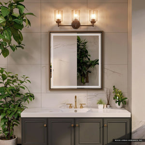 Urban Ambiance - Bath Light - UKC20507 Industrial Indoor Bath Light, 9.25''H x 21.5''W x 6.5''Dep, Olde Bronze Finish, Ravencourt Collection - 