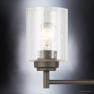 Urban Ambiance - Bath Light - UKC20507 Industrial Indoor Bath Light, 9.25''H x 21.5''W x 6.5''Dep, Olde Bronze Finish, Ravencourt Collection - 
