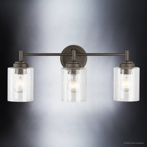 Urban Ambiance - Bath Light - UKC20507 Industrial Indoor Bath Light, 9.25''H x 21.5''W x 6.5''Dep, Olde Bronze Finish, Ravencourt Collection - 