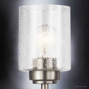 Urban Ambiance - Bath Light - UKC20510 Industrial Indoor Bath Light, 9.25''H x 30''W x 6.5''Dep, Brushed Nickel Finish, Ravencourt Collection - 