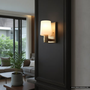 Urban Ambiance - Wall Sconce - UKC20521 Contemporary Indoor Wall Sconce, 8.5''H x 5''W x 6.5''Dep, Champagne Bronze Finish, Northwick Collection -