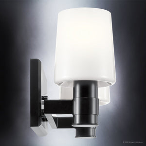 Urban Ambiance - Bath Light - UKC20524 Contemporary Indoor Bath Light, 8.25''H x 14.5''W x 6.5''Dep, Black Finish, Northwick Collection -