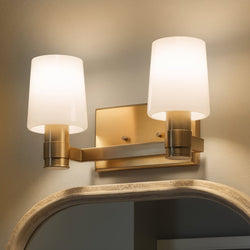 Urban Ambiance - Bath Light - UKC20525 Contemporary Indoor Bath Light, 8.25''H x 14.5''W x 6.5''Dep, Champagne Bronze Finish, Northwick Collection -