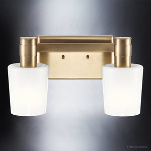 Urban Ambiance - Bath Light - UKC20525 Contemporary Indoor Bath Light, 8.25''H x 14.5''W x 6.5''Dep, Champagne Bronze Finish, Northwick Collection -