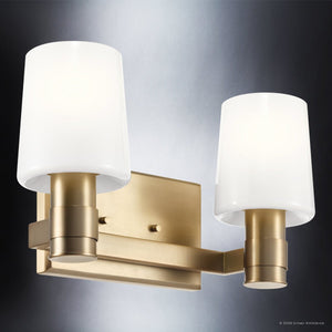 Urban Ambiance - Bath Light - UKC20525 Contemporary Indoor Bath Light, 8.25''H x 14.5''W x 6.5''Dep, Champagne Bronze Finish, Northwick Collection -
