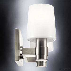 Urban Ambiance - Bath Light - UKC20526 Contemporary Indoor Bath Light, 8.25''H x 14.5''W x 6.5''Dep, Brushed Nickel Finish, Northwick Collection -