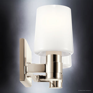 Urban Ambiance - Bath Light - UKC20527 Contemporary Indoor Bath Light, 8.25''H x 14.5''W x 6.5''Dep, Polished Nickel Finish, Northwick Collection -
