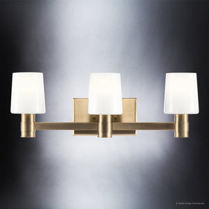 Urban Ambiance - Bath Light - UKC20529 Contemporary Indoor Bath Light, 8.25''H x 24''W x 6.5''Dep, Champagne Bronze Finish, Northwick Collection -