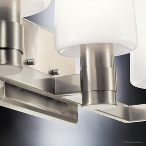 Urban Ambiance - Bath Light - UKC20530 Contemporary Indoor Bath Light, 8.25''H x 24''W x 6.5''Dep, Brushed Nickel Finish, Northwick Collection -