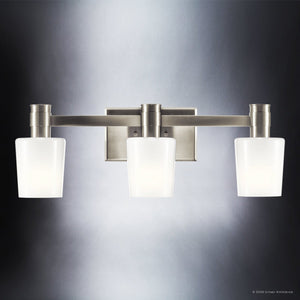 Urban Ambiance - Bath Light - UKC20530 Contemporary Indoor Bath Light, 8.25''H x 24''W x 6.5''Dep, Brushed Nickel Finish, Northwick Collection -