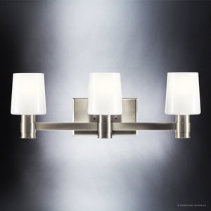 Urban Ambiance - Bath Light - UKC20530 Contemporary Indoor Bath Light, 8.25''H x 24''W x 6.5''Dep, Brushed Nickel Finish, Northwick Collection -