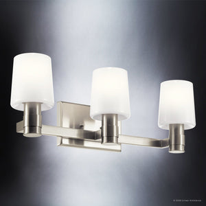 Urban Ambiance - Bath Light - UKC20530 Contemporary Indoor Bath Light, 8.25''H x 24''W x 6.5''Dep, Brushed Nickel Finish, Northwick Collection -