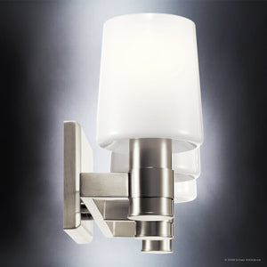 Urban Ambiance - Bath Light - UKC20530 Contemporary Indoor Bath Light, 8.25''H x 24''W x 6.5''Dep, Brushed Nickel Finish, Northwick Collection -