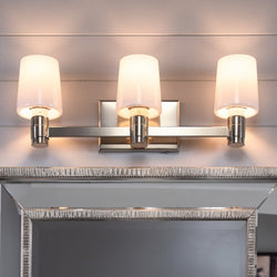 Urban Ambiance - Bath Light - UKC20531 Contemporary Indoor Bath Light, 8.25''H x 24''W x 6.5''Dep, Polished Nickel Finish, Northwick Collection -