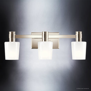 Urban Ambiance - Bath Light - UKC20531 Contemporary Indoor Bath Light, 8.25''H x 24''W x 6.5''Dep, Polished Nickel Finish, Northwick Collection -