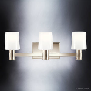 Urban Ambiance - Bath Light - UKC20531 Contemporary Indoor Bath Light, 8.25''H x 24''W x 6.5''Dep, Polished Nickel Finish, Northwick Collection -