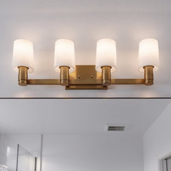 Urban Ambiance - Bath Light - UKC20533 Contemporary Indoor Bath Light, 8.25''H x 30''W x 6.5''Dep, Champagne Bronze Finish, Northwick Collection -