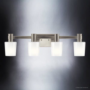 Urban Ambiance - Bath Light - UKC20534 Contemporary Indoor Bath Light, 8.25''H x 30''W x 6.5''Dep, Brushed Nickel Finish, Northwick Collection -
