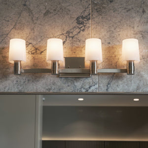Urban Ambiance - Bath Light - UKC20534 Contemporary Indoor Bath Light, 8.25''H x 30''W x 6.5''Dep, Brushed Nickel Finish, Northwick Collection -