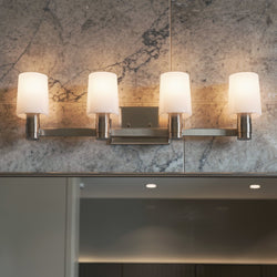 Urban Ambiance - Bath Light - UKC20534 Contemporary Indoor Bath Light, 8.25''H x 30''W x 6.5''Dep, Brushed Nickel Finish, Northwick Collection -