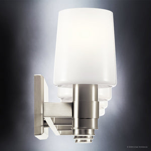 Urban Ambiance - Bath Light - UKC20534 Contemporary Indoor Bath Light, 8.25''H x 30''W x 6.5''Dep, Brushed Nickel Finish, Northwick Collection -