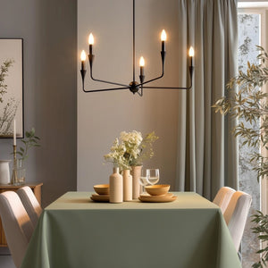 Urban Ambiance - Chandelier - UKC20540 Luxe Industrial Indoor Chandelier, 19.25''H x 30.25''W x 30.25''Dep, Black Finish, Penhurst Collection -
