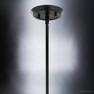 Urban Ambiance - Chandelier - UKC20540 Luxe Industrial Indoor Chandelier, 19.25''H x 30.25''W x 30.25''Dep, Black Finish, Penhurst Collection -