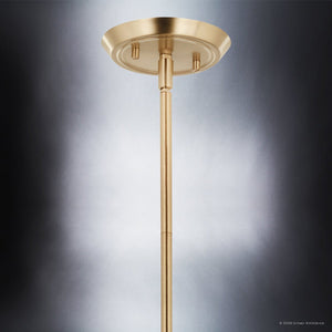 Urban Ambiance - Chandelier - UKC20541 Luxe Industrial Indoor Chandelier, 19.25''H x 30.25''W x 30.25''Dep, Champagne Bronze Finish, Penhurst Collection -