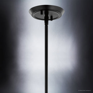 Urban Ambiance - Chandelier - UKC20543 Luxe Industrial Indoor Chandelier, 19.25''H x 40.25''W x 40.25''Dep, Black Finish, Penhurst Collection -