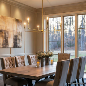 Urban Ambiance - Chandelier - UKC20544 Luxe Industrial Indoor Chandelier, 19.25''H x 40.25''W x 40.25''Dep, Champagne Bronze Finish, Penhurst Collection -