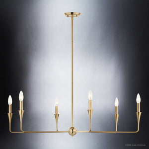 Urban Ambiance - Chandelier - UKC20544 Luxe Industrial Indoor Chandelier, 19.25''H x 40.25''W x 40.25''Dep, Champagne Bronze Finish, Penhurst Collection -